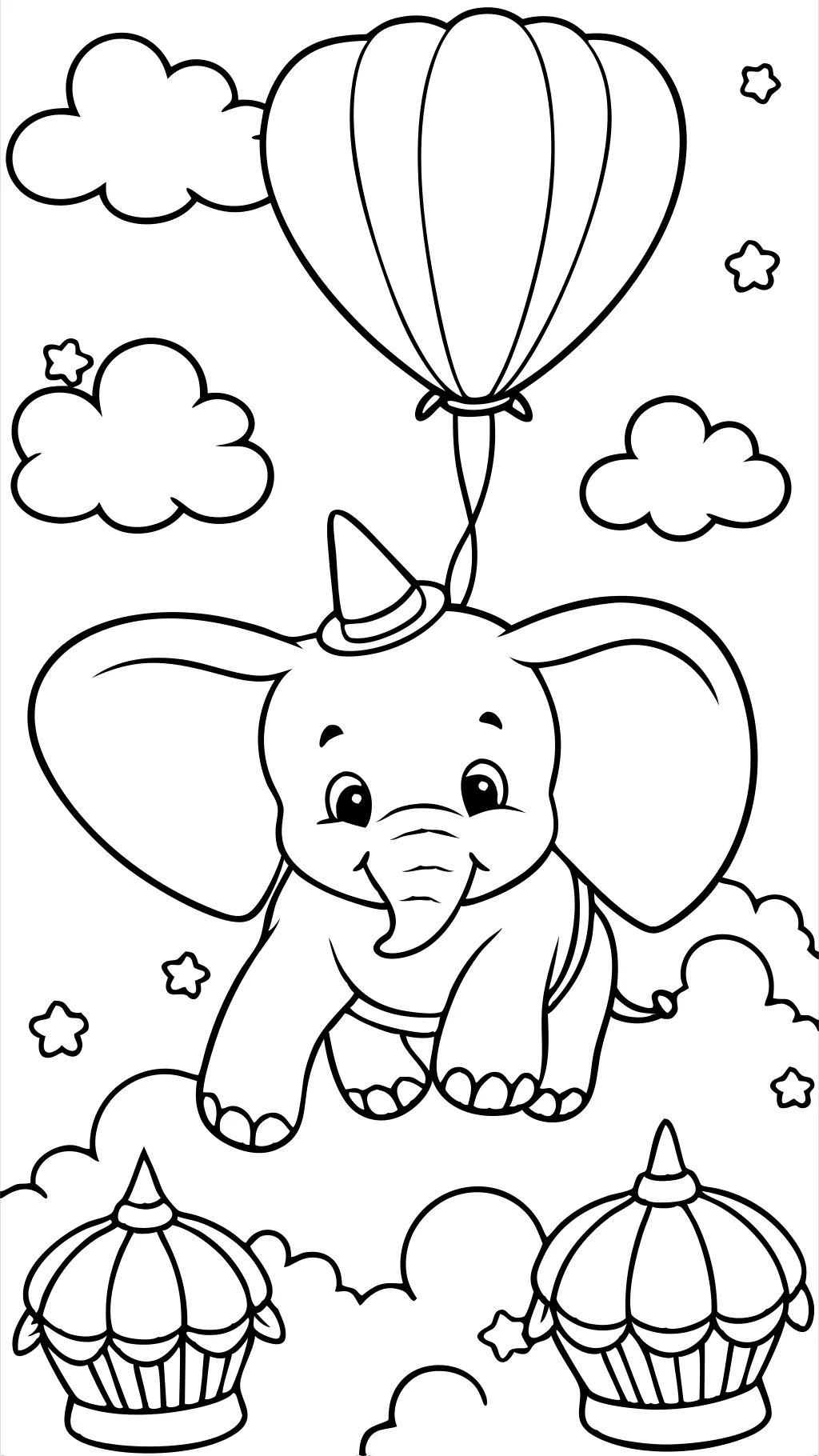 páginas para colorear dumbo